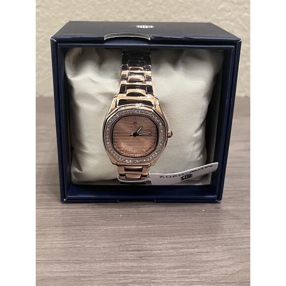 Montres Prestige Women’s Rose Gold Watch – Pink Bezel – NIB – Elegant - Picture 1 of 2